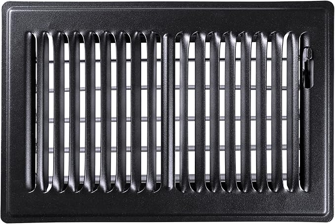 Shoemaker 6x10 Floor Register – Black Heavy Duty Metal Floor Vent Cover for Home Floors - Premium Forced Air Vent Covers