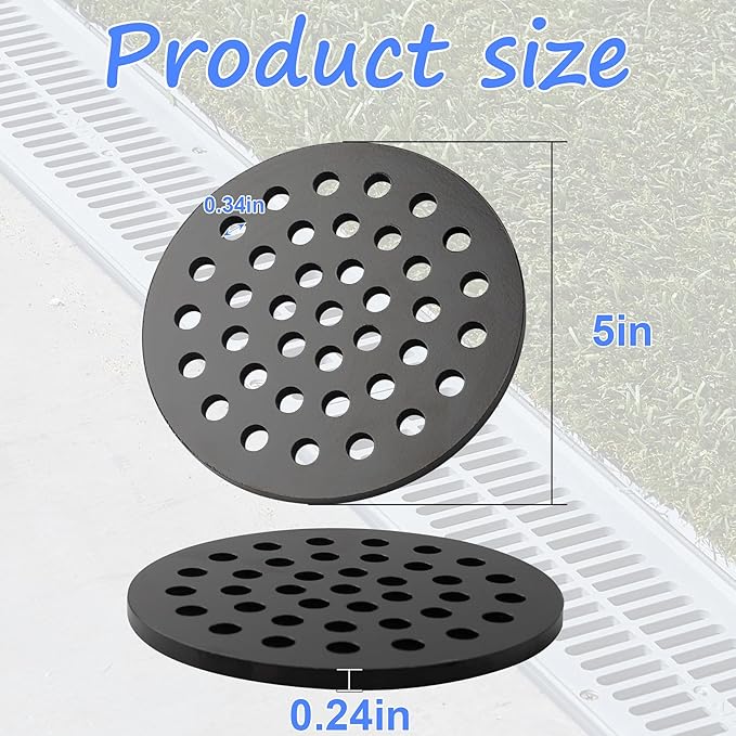 846-S3PK 5-Inch drain cover Cast Iron Strainer Epoxy Coated, Corrosion Resistant,floor drain cover