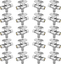 20-PCs HeSun Dual Compression Outlet Angle Stop Valve, 1/2" PEX-B x 3/8" OD Comp x 3/8" OD Comp, 1/4-Turn Shut Off Valve for Bathroom, ASTM F1807(VALVE125-20)