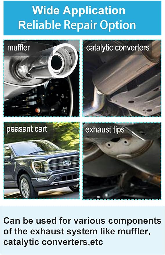 3.0 Inch Exhaust Clamps,DecoHongDi Lap Joint Exhaust Band Muffler Pipe Repair 304 Stainless Steel 2 Packs