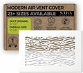 SABA Home Decor White Air Vent Cover - Acrylic Plexiglass 6 x 10 Duct Opening (8 x 12 Overall) Return Grille Decorative Covers for Walls & Ceilings NOT for Floor USE, Waves