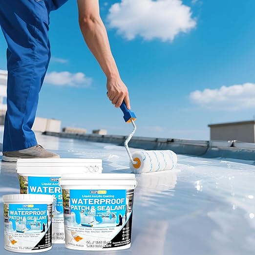 Liquid Waterproof Sealant, Invisible Water Proof Agent, Anti-Leakage Repairing Transparent Waterproof Coating, Indoor and Outdoor Water-Based Waterproofing Glue 1L