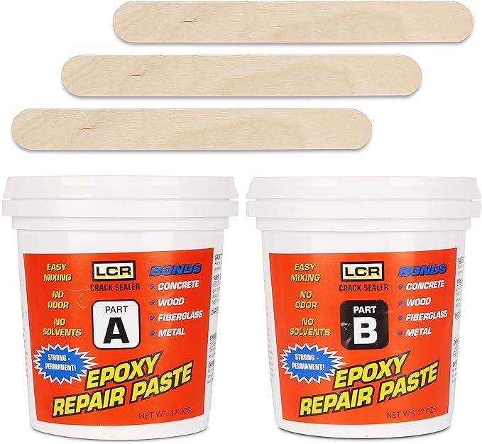 Polygem LCR Epoxy Concrete Crack Repair Kit - Stops Leaks - High-Performance Structural Bonding - Professional Grade - Reliable & Effective - DIY Friendly - Versatile - Wood, Fiberglass, Metal & More