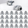 Tandefio 24 Pcs 3/8 Inch Flexible Conduit Metal Duplex Connector 90 Degree Flex Duplex Box Connector Zinc Die Cast Clamp Electrical Conduit Fittings for Protecting Cables