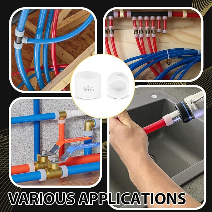 Pack of 300 Foskan 1/2 Inch PEX A Expansion Rings,F1960 Expansion Sleeves,Compatible with PEX A Pipe and expansion Fittings for Plumbing