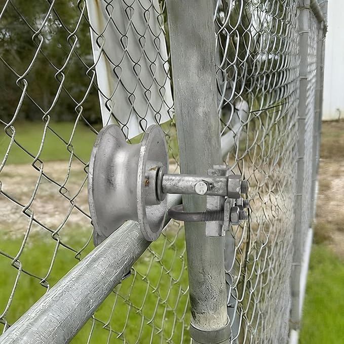 Sliding Gate Rollers, 5" Galvanized Steel Pipe Track Wheels for Chain Link Sliding Gates, Fits 1-7/8" and 1-5/8" Gate Frames & Track Pipes, Single U Bolt Hardware, Pack of 4