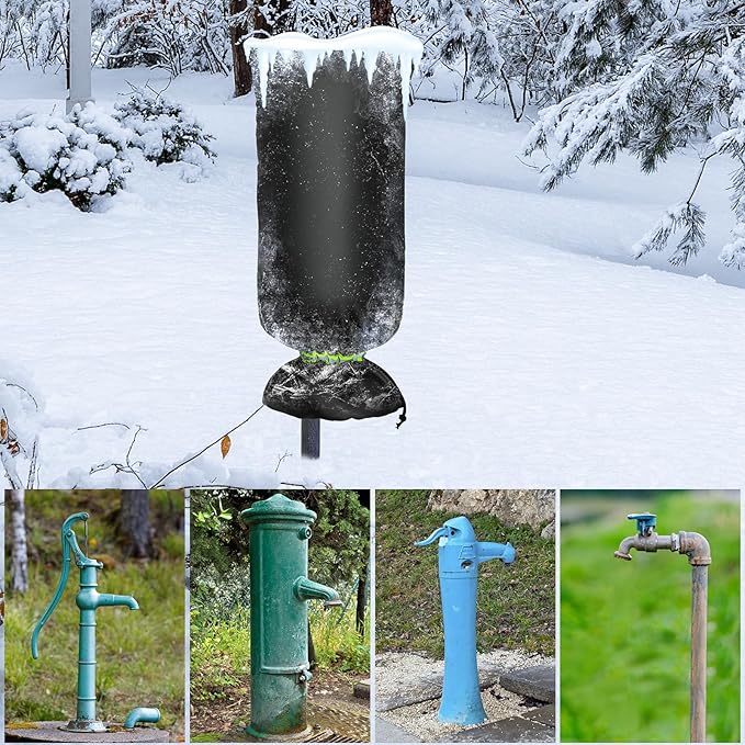 MIXC Outdoor Faucet Covers for Winter Freeze Protection, 15" x 35" Hose Bib Covers for Winter, Reusable Thicker Waterproof Insulated Spigot Cover