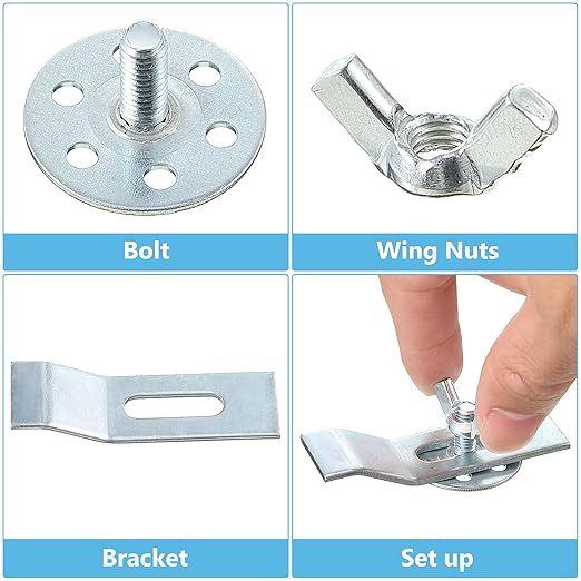 Enhon Sink Clips Kit 12 Pack, Undermount Sink Clips, Sink Mounting Kit Bracket, Installation Repair Hardware Clips Fastener Support for Kitchen or Bathroom Sinks