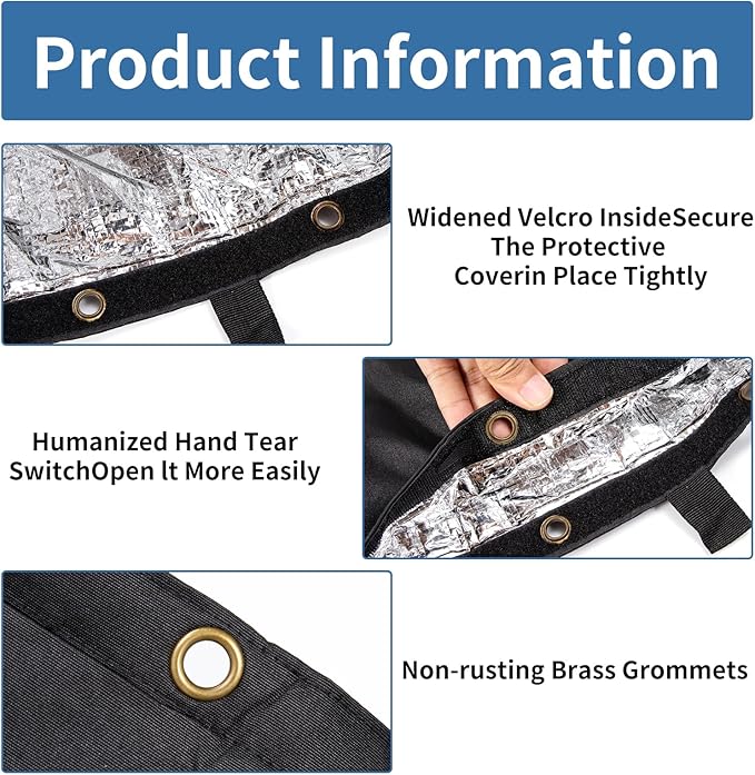 Insulated Backflow Preventer Pouch - Outdoor Pipe Insulation for Winter, Well Pump & Sprinkler Valve Protection (Black 16" W×20" H)