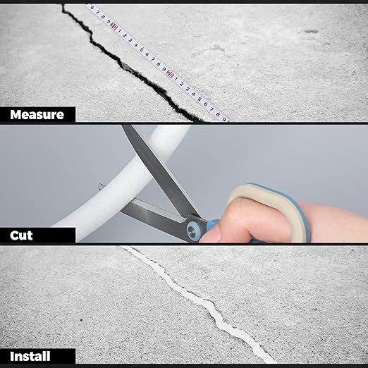 1 Inch x 100 ft Foam Backer Rod for Gaps Joints Concrete Crack Filler Caulk Saver Bulk Foam Backing Rod Concrete Filler Rope for Weather Stripping Door Seal (White)