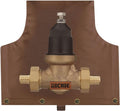 Backflow Preventer Insulated Cover (5°F) for Winter Freeze Protection, 14"W x 13"H Thickened Pressure Reducing Value & Well Pump Cover, Outdoor Waterproof Insulation Pouch for Sprinkler Valve, Brown