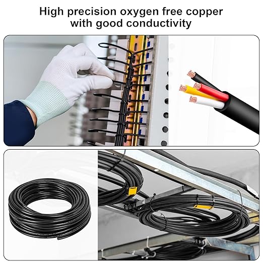 18 Gauge Wire 4 Conductor,18 AWG Electrical Wire Stranded PVC Cord Oxygen-Free Copper Cable,26FT 18/4 Core Pure Copper Flexible Cable Wire for LED Lamp Lighting Strips Automotive (18AWG-4C, 26FT)…