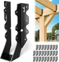 25 Pcs Black 2x8 Joist Hanger,LU28 18 Gauge Double Shear Face Mount Joist Hanger,Hurricane Ties for Rafters Tie Brackets Great for Floor Deck and Ceiling Joists