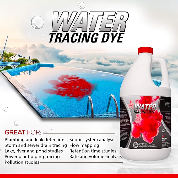 Green Gobbler Red Water Tracing & Leak Detection Flourescent Dye - 1 Gallon