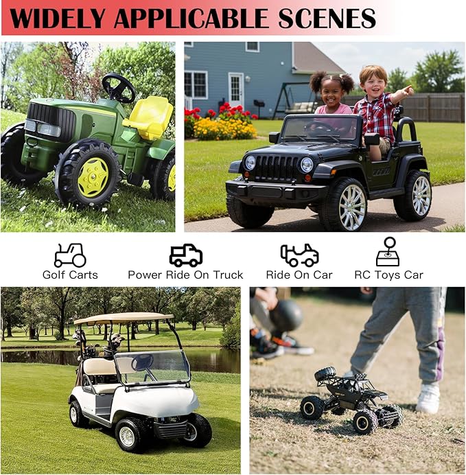 2 Packs 18V Adapters Compatible with Milwaukee M18 Battery for Power Wheel Adapter, Ride On Toy Car, DIY Power Projects, Battery Connector Conversion Kit with Switch & Fuse, 12AWG Wire, Wire Terminal