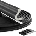 20FT Kerf Weather Stripping Door Seal Sound Proof Weather Strips Seal Strip for Front Door Frame Soundproofing Exterior Door Insulation Gasket (with 4 Door Corner Seals)