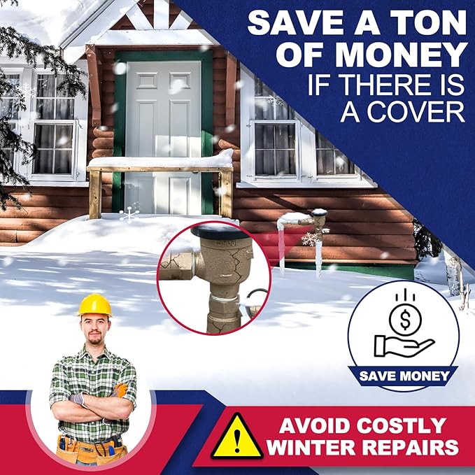 Backflow Preventer Cover Insulated (5˚F) - 24" W x 36" H Backflow Cover for Winter Pipe Freeze Protection - Sprinkler Covers for Outside - Double Wall Insulation Cover, Black