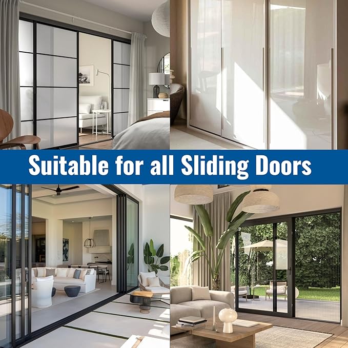 KC Hardware Vinyl Sliding Door Bottom Track, Sliding Door Track Replacement, Screen Door Track Repair, Patio Screen Door Guide - Flat White Vinyl, 72 Inch, Pack of 3