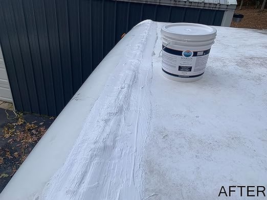 100% Silicone Roof Patch – Prevent and Repair Leaks – Complete Waterproofing – Easy Trowel or Brush Application…(1/2 Gallon, Gray)