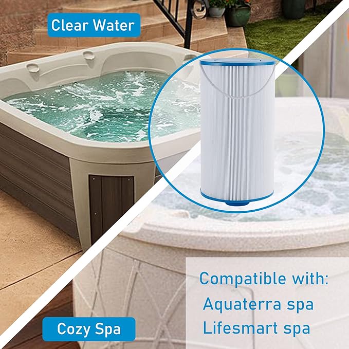 FC-2402 Hot Tub Filter Replaces Watkins 303279, 5CH-37, PFF42TC-P4, 78460 and Lifesmart, AquaTerra, Fantasy, Freeflow, Simplicity, Bermuda, Aspire, Azure, Spa Filter - 1 Pack