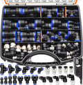 mankk 53PCS Quick Connect Air Hose Fittings Kit 1/8" 1/4" 3/8" 1/2" Push to Connect Fittings Air Line Quick Connect Fitting Quick Release Pneumatic Kit