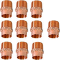 (10pcs) EZ-FLUID Plumbing 1" C X MIP LF Copper Male NPT Adapter Pressure Copper Fittings,Sweat Solder Connection for Residential,Commercial Tube Pipe