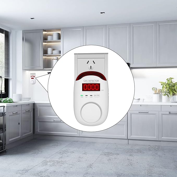 3 Packs Natural Gas Detector - Gas Leak Detector for Home,RV, Gas Detectors for Home Natural Gas,Combustible Gas Detector for LNG, LPG,Propane,Methane.