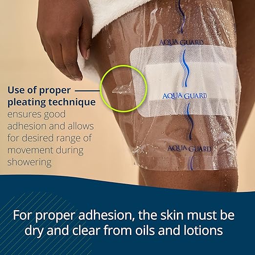 TIDI AquaGuard Sheet – 12” x 24” – Shower Protection Sheet – Self-Adhesive Moisture Barrier – Made Without Latex – Wound Cover for Showering – 98 Sheets per Case – Home Medical Supplies (50013-CSE)