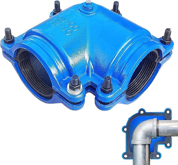 Pipe Repair Clamp For 4 Inch Pipe Elbow(Outer Diameter of the Pipe is about 4.49 inch),90 Degree Elbow Leak Sealer,Short Radius,PPR/PE/Iron Pipes,Threaded Connection And Socket Connection Elbow