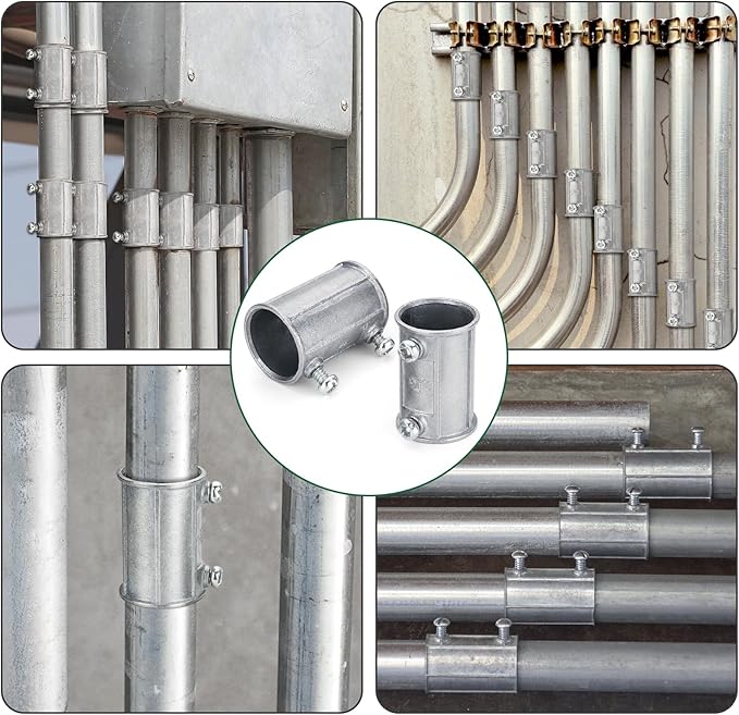 20 Pieces 3/4 Inch EMT Conduit Fittings for Connecting Pipes, Durable Electrical Conduit Fittings for Factory, Parking Lot, and Garden