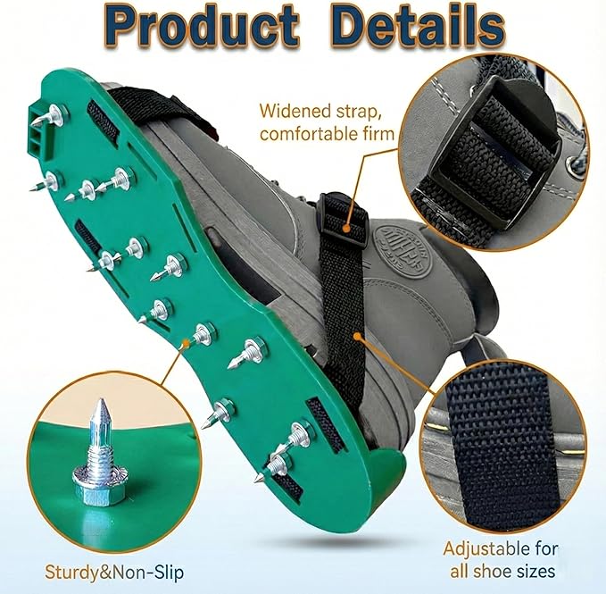Premium Spiked Paint Rollers 9 Inch Kit for Epoxy Floor Decking Concrete & Act As Self Floor Leveler Self Leveling Compound with Permagrip Shoes Spikes for Walking Boots Epoxy Flooring & Screed