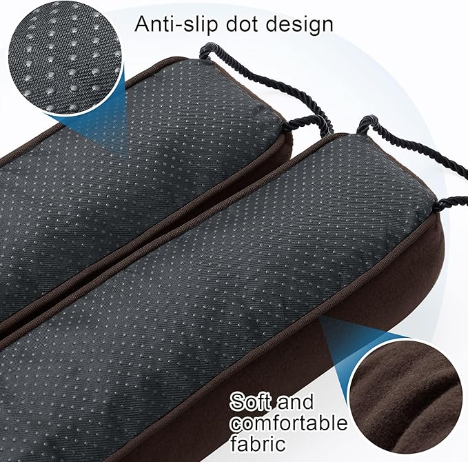 hyha 2 Packs 36 Inch Door Draft Stopper, Blocks Hot Cold Air with Removable Washable Cover, Gaps Up to 3 Inch, All-Season Noise and Wind Seal, Under Draft Stopper for Bottom of Door Window, Chocolate