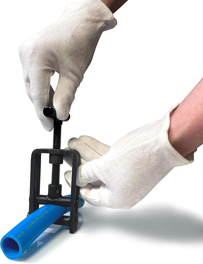 Pipe Squeeze-Off Tool for Plastic Tubing 0–1.26 in (0–32 mm) – Plumbing Steel Alloy Clamp for MDPE/PE/PEX Water Pipes & Main Feed Lines – Instantly Isolates Flow
