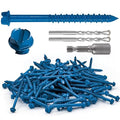 100Pcs 1/4"x3" Concrete Screws with Drill Bit, Hex Head Concrete Cement Screws Anchor Assortment Kit for Masonry, Block Brick or Stucco