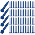 200 Qty 1/4" x 3-3/4" Hex Head Concrete Screws Anchor with Drill Bits Blue Slotted Hex Screws for Anchor Masonry, Block, Brick, Cement, Stucco, Diamond Point and Wood Fastening