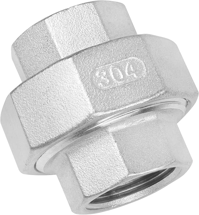 Stainless Steel 304 Cast Pipe Fitting, Union, 1" NPT Female x 1" NPT Female