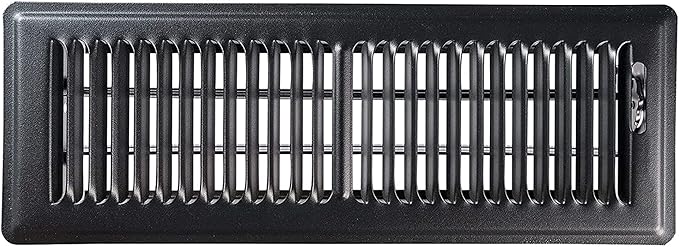 Shoemaker 4x14 Floor Register – Black Heavy Duty Metal Floor Vent Cover for Home Floors - Premium Forced Air Vent Covers