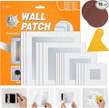 Wall Patch Kit, 15 Pieces Aluminum Self-Adhesive Mesh Repair Patches for Drywall, Multiple Sizes 2/4/6/8 Inch, Permanently Repairs Damaged Walls and Ceilings