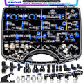 mxuteuk Quick Connect Air Hose Fittings Kit,1/8",1/4",3/8",1/2" Push to Connect Fitting,Air Line Quick Connect Fittings,Quick Release Pneumatic Kit (53PCS)