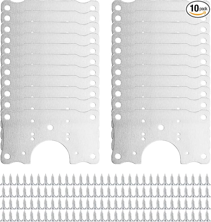 Hinge Mounting Plate Fix, Cabinet Hinge Repair Kit, Professional Door Panel Reinforcement Set - 20 Sets