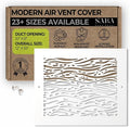 SABA Home Decor White Air Vent Cover - Acrylic Plexiglass 8" x 10" Duct Opening (10" x 12" Overall) Return Grille Decorative Covers for Walls & Ceilings NOT for Floor USE, Waves