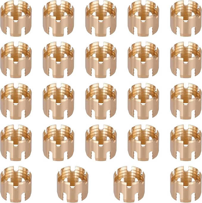 24PCS 3/8" DOT Air Brake Hose End Fitting-Brass Sleeve Tube for Hose End Connector,Sleeve Repair Tube for Air Hose Braking System Air Brake Fittings