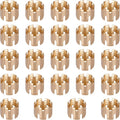 24PCS 3/8" DOT Air Brake Hose End Fitting-Brass Sleeve Tube for Hose End Connector,Sleeve Repair Tube for Air Hose Braking System Air Brake Fittings