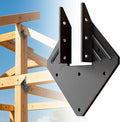 20pcs Black Hurricane Ties for Rafter 13-Gauge Hurricane Straps Fit 2x4, Heavy Duty Rafter Ties Brackets for Roofing Trusses Wood Timber, Joist Hangers Truss Rafter, Hot Dip Galvanized Powder Coating