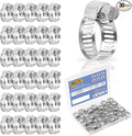 30 Pack Hose Clamp Stainless Steel - Adjustable 3/8" ~ 5/8" (10-16mm) Size Metal Fuel Line Clamp for Plumbing,Automotive And Mechanical Applications