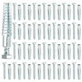 PATIKIL 30 Pcs Drywall Hollow Wall Anchors with Screws 0.31 x 2.56, Steel Dry Wall Anchors Kit for Wooden Concrete Plaster Hinge Hole Repair, Silver (10 x 60mm)