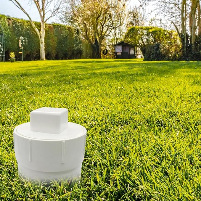6" PVC Sewer Cleanout Adapter with Plug Pipe Fitting DWV Flush Sewer Cleanout Cap for Drainage Piping System