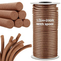 1/2 Inch x 200 ft Foam Backer Rod for Gaps Joints Concrete Crack Filler Caulk Saver Bulk Foam Backing Rod Concrete Filler Rope for Weather Stripping Door Seal (Brown)