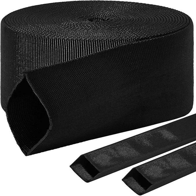Hanaive 26 ft Nylon Hydraulic Hose Protector Sleeve Tig Torch Cable Cover Black Protective Cover Hose Sheath Hydraulic Wrap Cutting Wire Sheath Sleeve Management Wrap for Cord Tig(2.5 Inch Id)