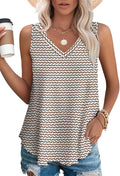 OFEEFAN Womens Tank Tops V Neck Sleeveless Flowy Loose Fit Basic Casual Summer Tops